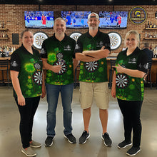 Load image into Gallery viewer, Personalized Funny Dartboard Patrick Day  Men Darts Quarter-Zip  Shirts Shamrock Dart Team Gifts NYN2185