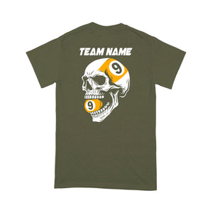 Funny Skull 9 Ball Billiard T-Shirt Custom Billiard Shirt For Team Pool Player, Billiard Gifts TDM3897