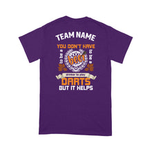 Load image into Gallery viewer, Custom Funny Darts Shirt, Grunge Dart Shirt, Darts And Beer Shirt, Darts For Gift NYN0124