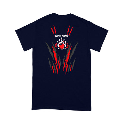 Flame Bowling Custom Name and Team Name Bowling T-Shirt, Gift For Bowlers D02 NQS9900