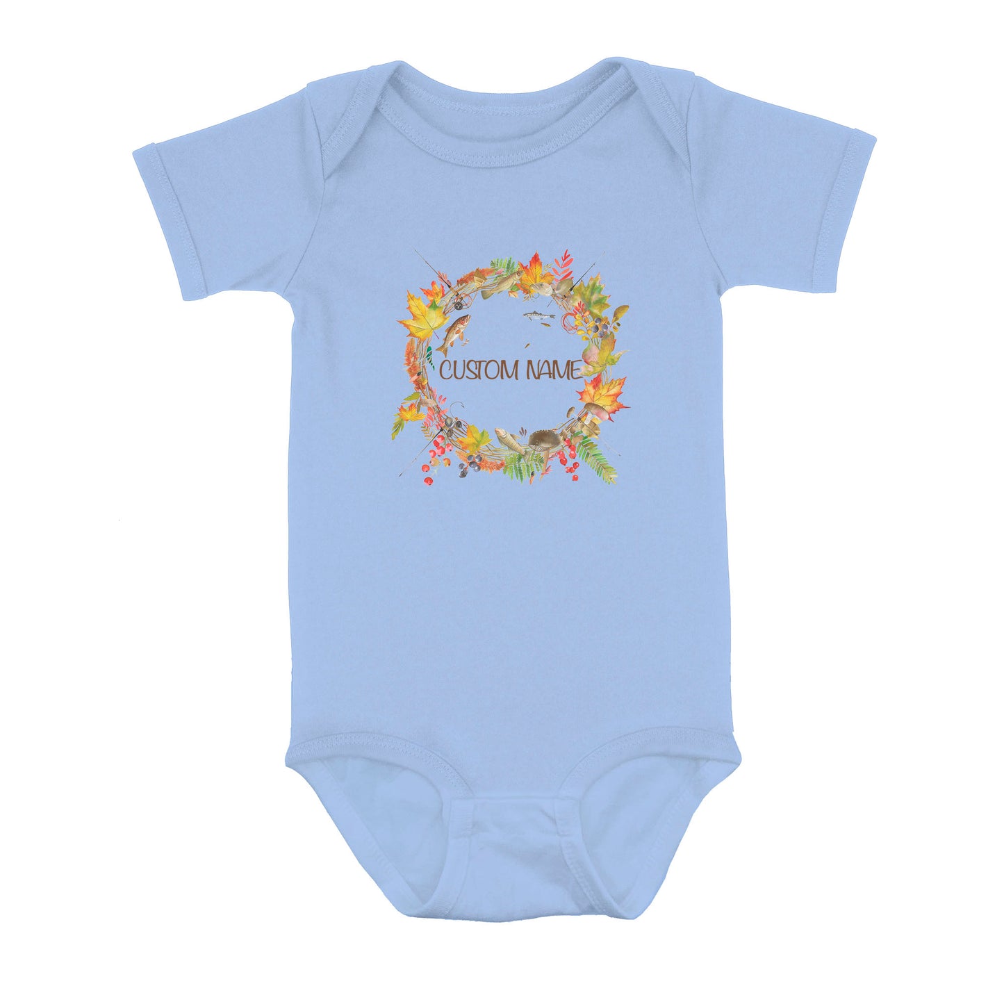 Custom Fall Fishing Infant Fishing Shirts, Fall Fishing Baby Onesie Thanksgiving Newborn IPHW7145