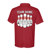 Load image into Gallery viewer, Funny Bowling Pins Performance Polo Shirts, Bowling Team league Jerseys D03 NQS9884