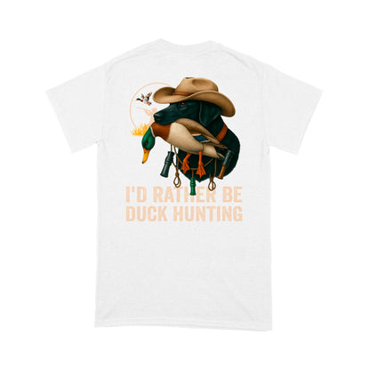 I'd Rather Be Duck Hunting Black Labs Hunting Dog Men T-shirt FSD4701