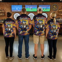 Load image into Gallery viewer, Custom Funny Shark Dart Shirts for Women Darts Team Jerseys Dart Tournament Polo &amp; 1/4 Zip NNT136