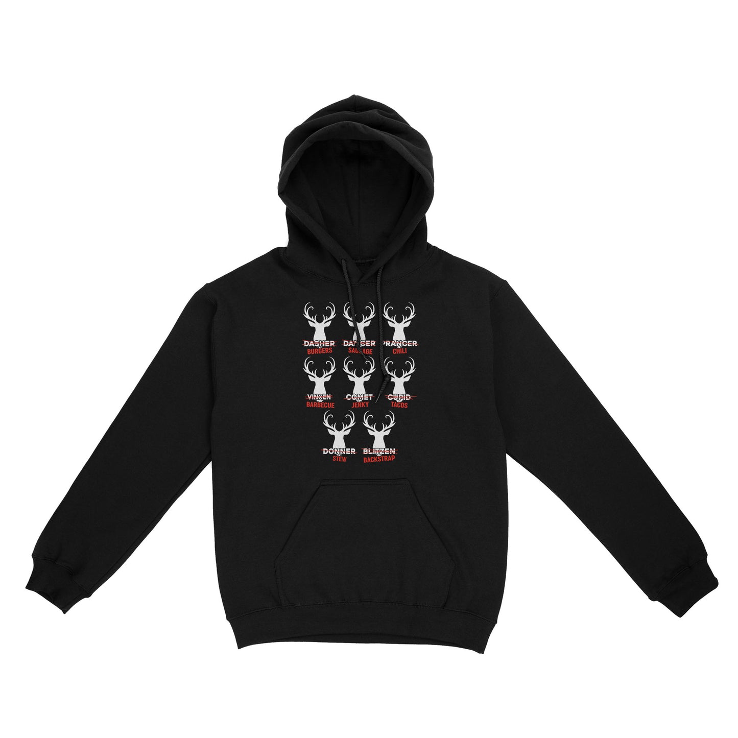 Funny Christmas Reindeer Hunter Shirt, Deer Hunter Gift D02 NQS2460 Standard Hoodie
