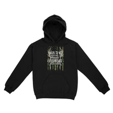 Load image into Gallery viewer, Hunting solves most of my problems, fishing solves the rest camo American flag D01 NQS3034 Hoodie