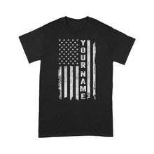 Load image into Gallery viewer, Custom name American flag shirt, personalized American patriot T-shirt, birthday gift, Christmas gift for dad, mom - NQS1290