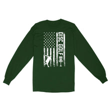 Load image into Gallery viewer, American flag Disc golf shirt, gift for disc golf lovers D01 NQS4614 long sleeve