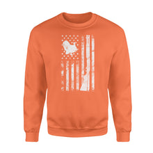 Load image into Gallery viewer, Hunting Shirt with American Flag, Shotgun Hunting Shirt, Turkey Hunting Shirt D05 NQS1338 - Sweatshirt