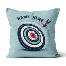 Load image into Gallery viewer, Personalized Blue Funny Target Archery Pillow, Gifts For Archery Lovers VHM0937