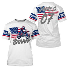 Load image into Gallery viewer, Kid&amp;Adult custom Motocross jersey American Flag AntiUV Brap dirt bike Extreme MX racing motorcycle| NMS918