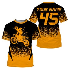 Load image into Gallery viewer, MX racing jersey personalized motocross UPF30+ adult&amp;kid orange dirt bike off-road motorcycle| NMS875