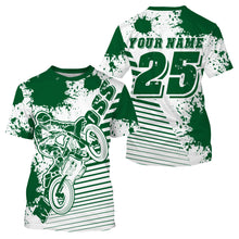 Load image into Gallery viewer, Kids men women jersey for dirt bike custom UPF30+ green off-road Motocross racing shirt racewear PDT106