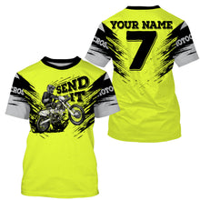 Load image into Gallery viewer, Custom dirt bike jersey Send It green UPF30+ men women kid motocross racewear off-road motorcycle NMS971