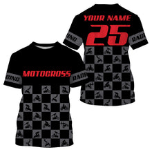 Load image into Gallery viewer, Custom motocross jersey UPF30+ kids men women dirt bike MX racing flag pattern motorcycle off-road NMS1025