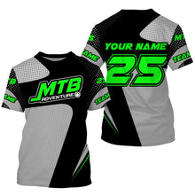 Load image into Gallery viewer, Custom black kid adult MTB gear Lightweight UPF30+ sun shirt Mountain bike shirt Cycling racewear| SLC112