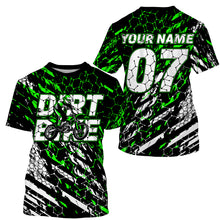 Load image into Gallery viewer, Custom dirt bike jersey UPF30+ kid mens womens green motocross racing off-road motorcycle racewear NMS946