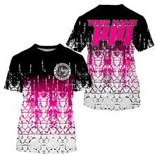 Load image into Gallery viewer, Adult&amp;Kid custom Motocross jersey UPF30+ MX racing No Guts No Glory offroad pink dirt bike racewear NMS924