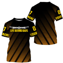 Load image into Gallery viewer, Life behind bars Mountain bike jersey Custom UPF30+ adult kid MTB jersey Yellow cycling shirt| SLC39