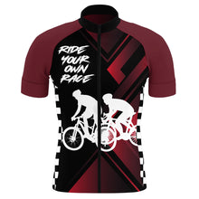 Load image into Gallery viewer, Ride your own race Cycling jersey mens UPF50+ Road bike shirt Breathable biking tops with pockets| SLC04