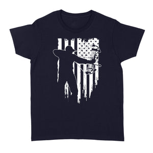American flag bow hunting Shirts For Men Women Bow Hunter Women's T-shirt - NQSD252