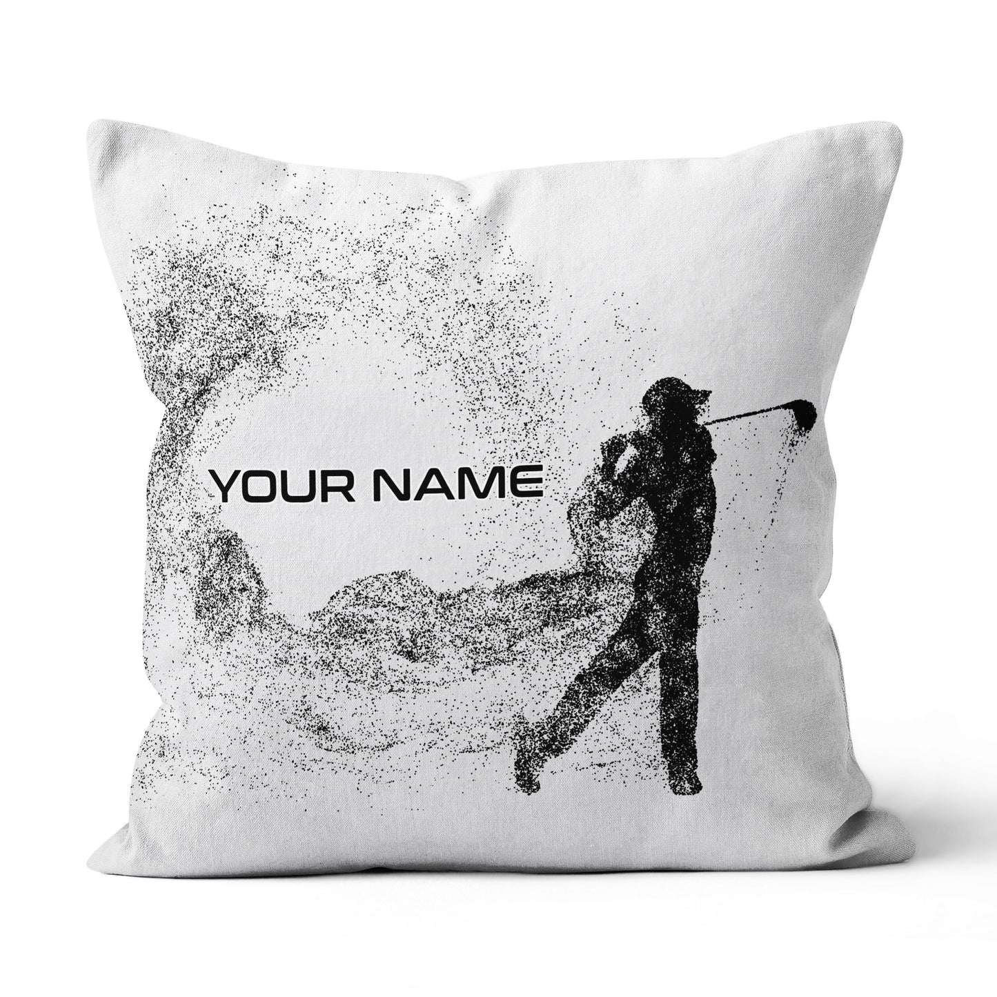 Silhouette Golf Player Custom Throw Pillow Personalized Golfing Gifts LDT1125