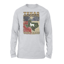Load image into Gallery viewer, Texas deer hunting personalized gift custom name - Standard Long Sleeve