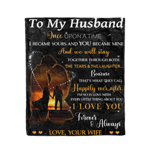 To My Husband Love from Wife Fleece blanket - Gift for husband on anniversary, Valentine's day, Birthday - FSD317