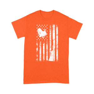 Hunting Shirt with American Flag, Shotgun Hunting Shirt, Turkey Hunting Shirt, Gifts for Hunters D05 NQS1338 - Standard T-shirt