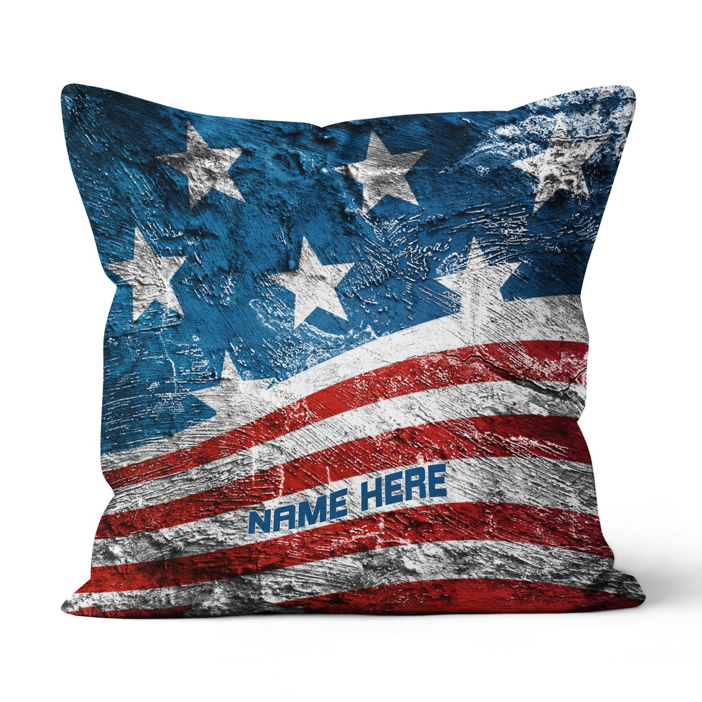 Grunge Retro Usa Flag Custom Pillow Personalized Patriotic Home Gifts LDT1189