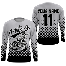 Load image into Gallery viewer, MotoX Girl custom motocross jersey for women girls UPF30+ dirt bike racing flag off-road motorcycle NMS966
