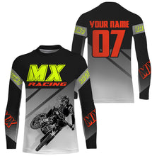 Load image into Gallery viewer, Black MX racing jersey custom motocross UV protective adult&amp;kid dirt bike off-road motorcycle| NMS899