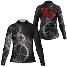 Load image into Gallery viewer, Custom Cycling Jersey Sprocket Mountain Bike Cycle Racing Bicycling Shirt Road Biking - Black| NMS836