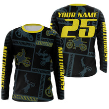 Load image into Gallery viewer, Kid adult youth Motocross jersey UPF30+ MX racing blue off-road shirt dirt bike extreme motorcycle PDT113