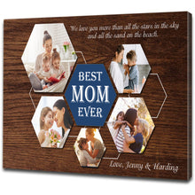 Load image into Gallery viewer, Personalized Mom Canvas| Best Mom Ever Photo Collage| Gift for Mom, Mother&#39;s Day Gift, Mom Birthday Gift JC213