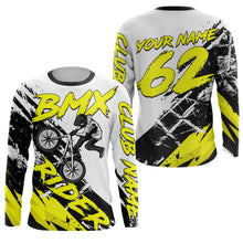 Load image into Gallery viewer, Yellow BMX jersey UPF30+ Off-road bike shirt Cycling gear Adult youth BMX bicycle motocross clothes| SLC85