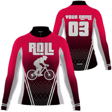 Load image into Gallery viewer, Red Custom Womens Cycling Jersey Roll Female Biker Riding Road Cycle Mountain Bicycling| NMS845