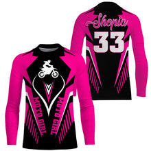 Load image into Gallery viewer, MotoGirl Custom Motocross Jersey UPF30+ Adult&amp;Kid Pink Dirt Bike Racing Women MX Motorcycle| NMS850