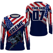 Load image into Gallery viewer, Xtreme MX Racing Jersey Custom Motocross UPF30+ Adult&amp;Kid Patriotic Dirt Bike Off-road Shirt NMS1324