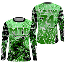 Load image into Gallery viewer, MTB life Personalized adult kid MTB jersey UPF30+ Green mountain bike gear Cycling downhill shirt| SLC226