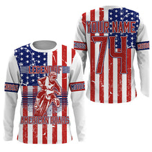 Load image into Gallery viewer, American Motocross Jersey Personalized UPF30+ Legend of Roads Dirt Bike MX Racing Patiotic NMS1168