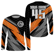Load image into Gallery viewer, Orange custom motocross jersey UPF30+ dirt bike MX racing jersey adult&amp;kid off-road motorcycle| NMS772