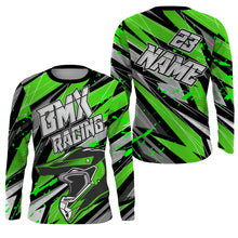 Load image into Gallery viewer, Personalized BMX racing jersey Green adult kid bike shirt UPF30+ enduro off-road cycling racewear| SLC51