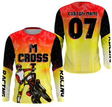 Load image into Gallery viewer, Kids men women custom name&amp;number Motocross racing jersey dirt bike off-road UPF30+ motorcycle PDT121