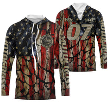 Load image into Gallery viewer, Adult&amp;Kid custom Motocross jersey UPF30+ No Guts No Glory American flag MX dirt bike racewear| NMS926