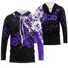 Load image into Gallery viewer, Personalized dirt bike jersey adult&amp;kid UPF30+ Motocross biker girl MX racing off-road - Purple| NMS911