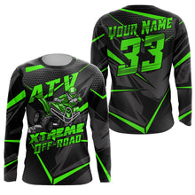 Load image into Gallery viewer, Custom ATV Motocross Jersey UPF30+ Green Quad Bike Shirt Adult Youth Off-road Racing NMS1344