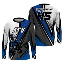 Load image into Gallery viewer, Custom ATV Motocross Jersey Blue UPF30+ Quad Bike Shirt Racing Adult Youth Off-road NMS1342