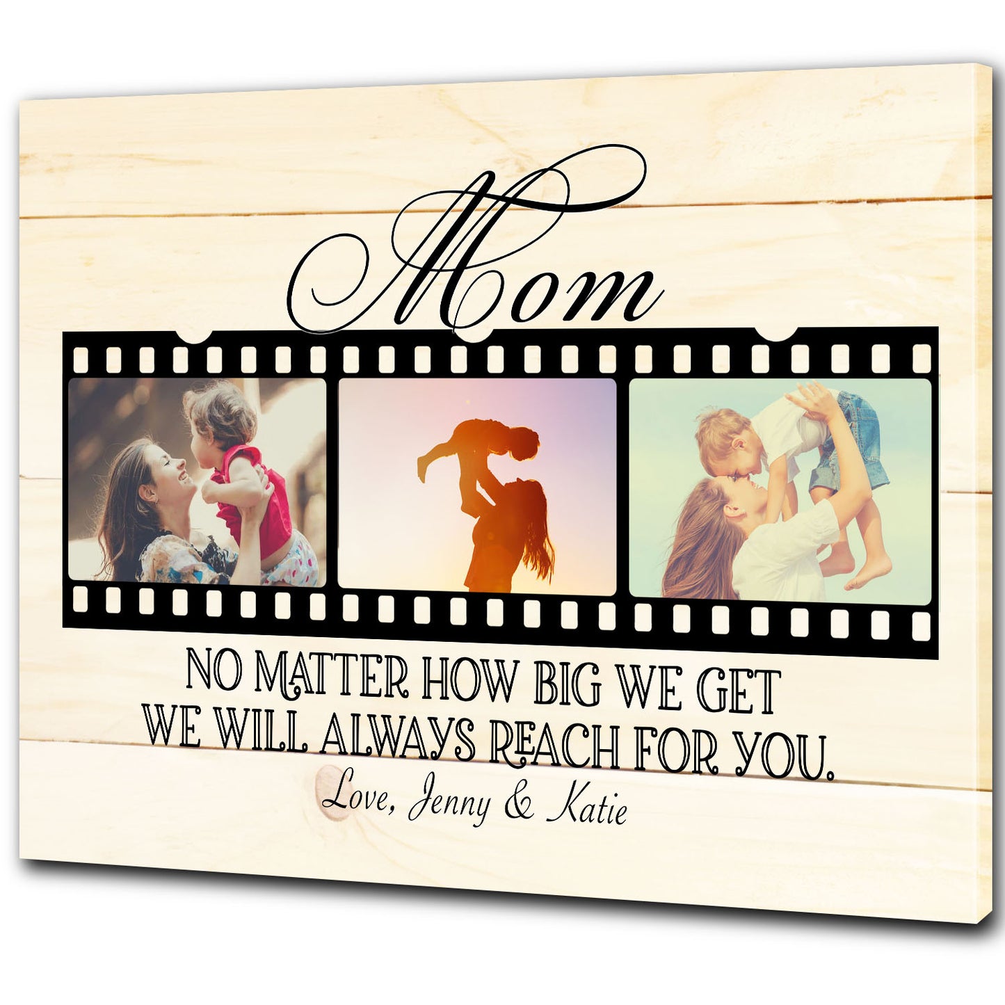 Personalized Mom Canvas- Best Mom Ever Mother's Day Custom Photo Collage, I Love You Mom Christmas Gift| N2463