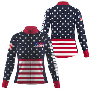 USA cycling jersey UPF50+ American bike shirt road MTB BMX dirt gear Biking tops with pockets| SLC220